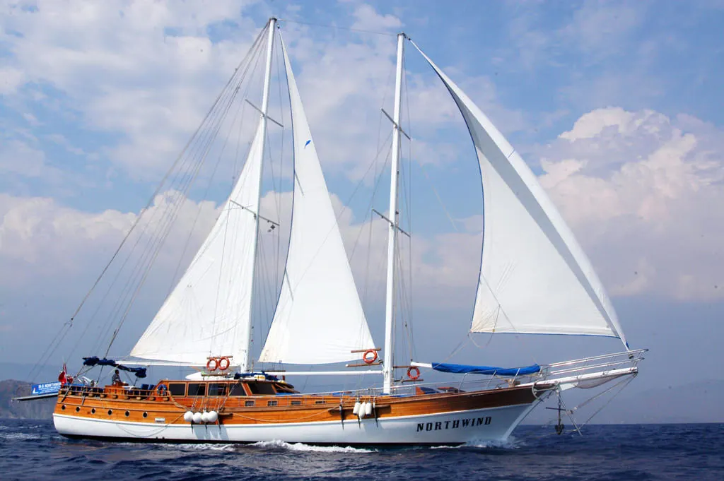 Deluxe Gulet Northwind vor der türkischen Küste