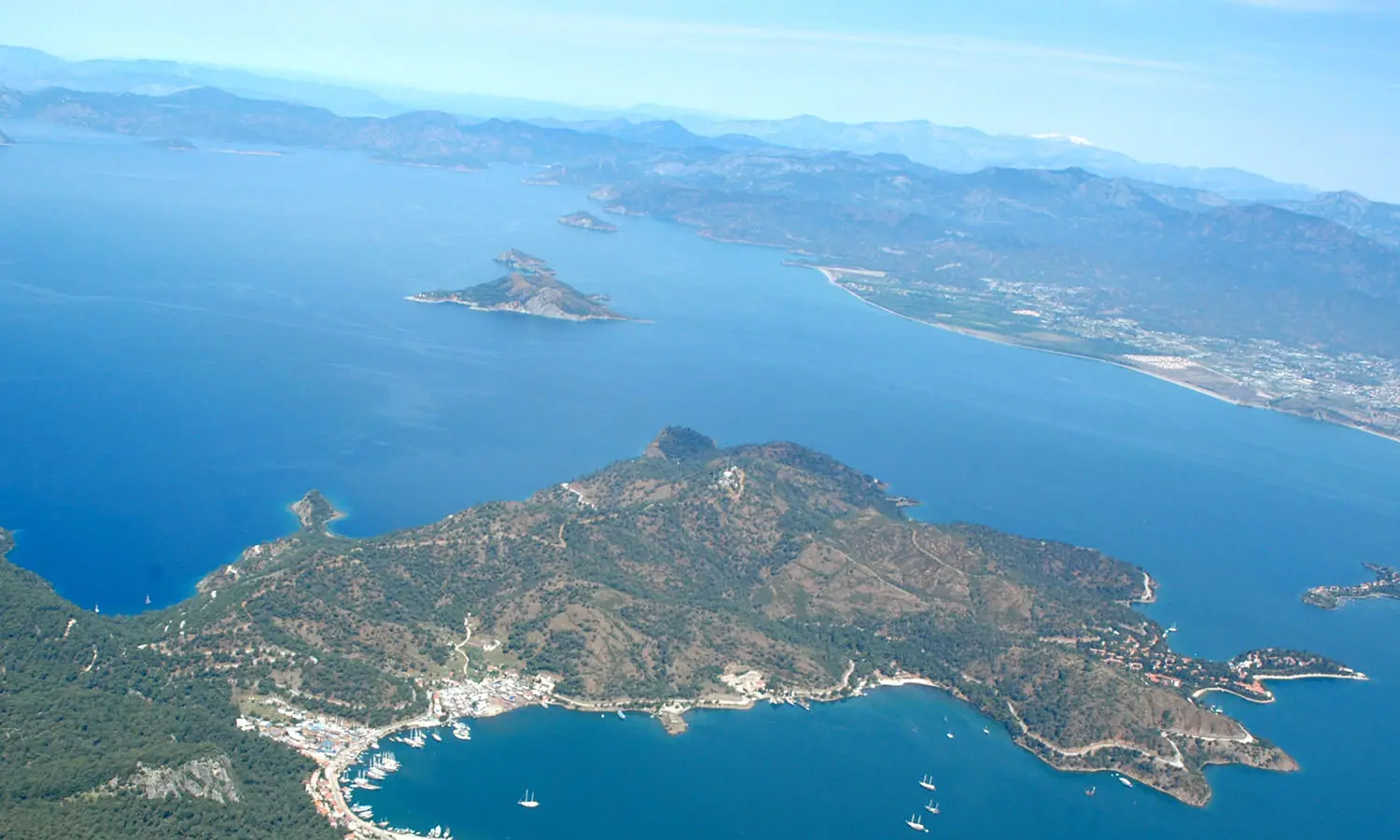 Der Golf von Fethiye aus der Vogelperspektive