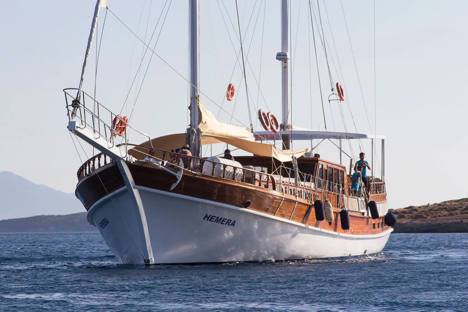 Gulet Hemera vor Anker